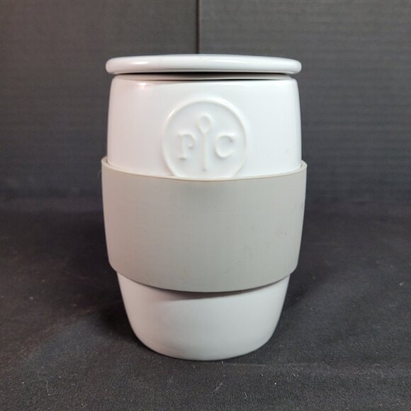 Pampered Chef Ceramic Microwave Egg Cooker W/Lid & Silicone Sleeve #1529 J jafa- - Picture 1 of 6